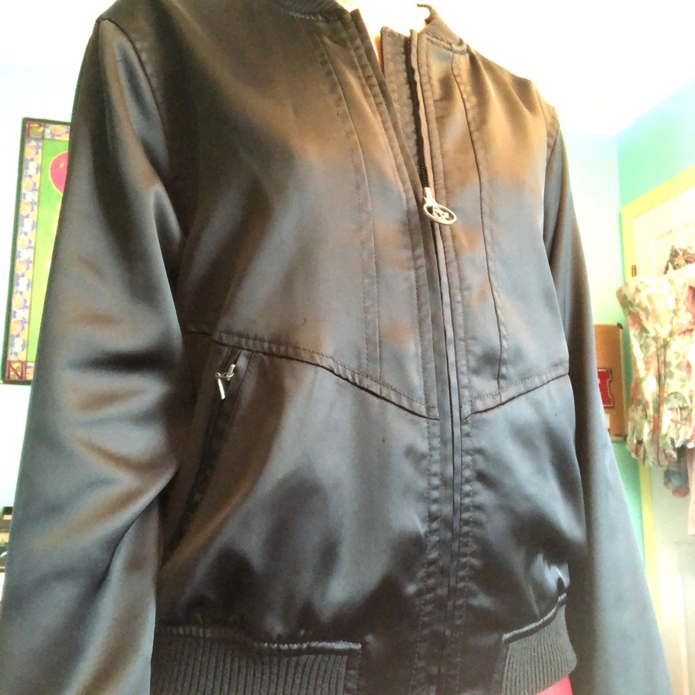 abercrombie black bomber jacket
